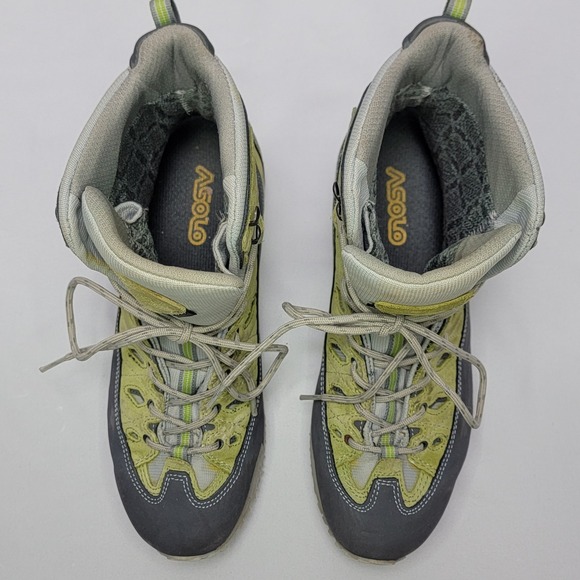 Asolo Alliance GTX Hiking Boots Waterproof GORE-TEX Green Gray Trail size 9 - Picture 6 of 9